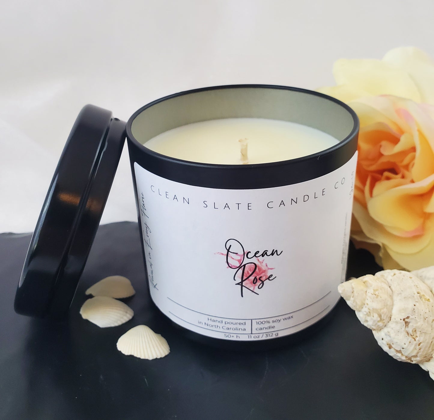 Ocean Rose Soy Scented Candle 11 oz