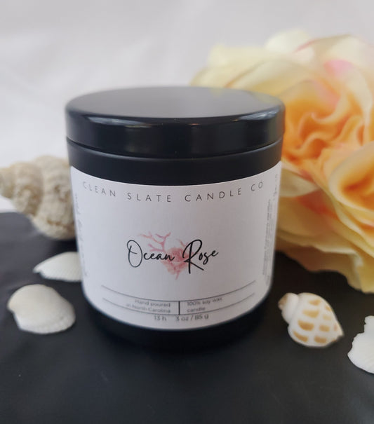 Ocean Rose Soy Scented Candle 3 oz