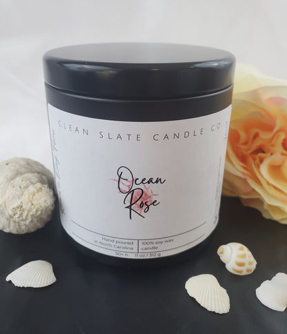 Ocean Rose Soy Scented Candle 11 oz