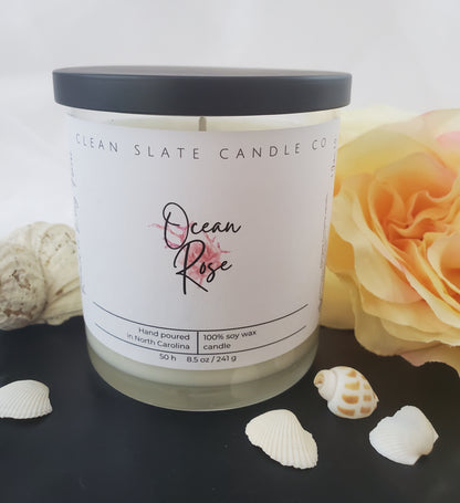 Ocean Rose Soy Scented Candle 8.5 oz