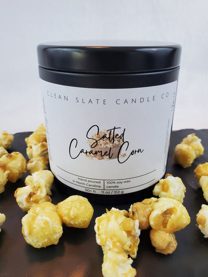 Salted Caramel Corn Soy Scented Candle 11 oz