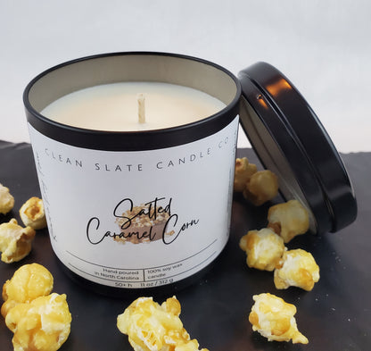 Salted Caramel Corn Soy Scented Candle 11 oz