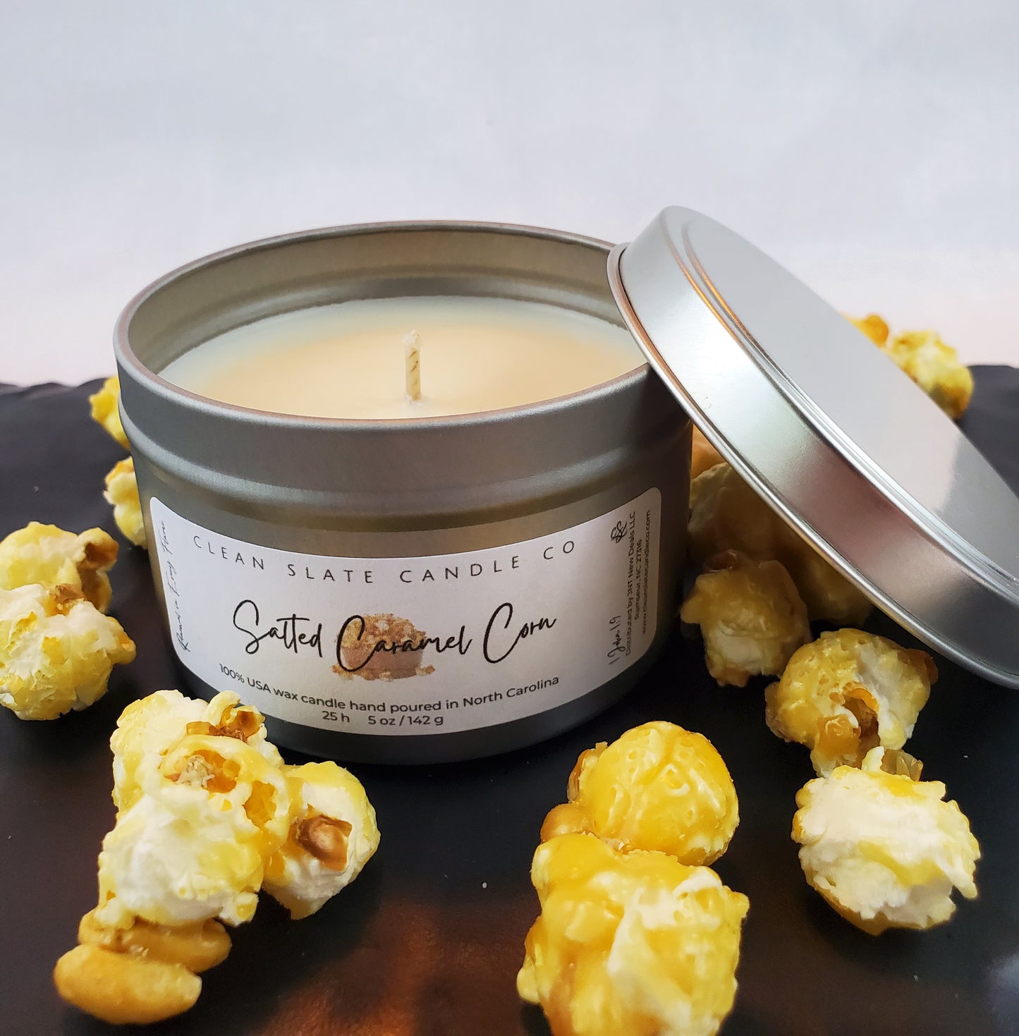 Salted Caramel Corn Soy Scented Candle 5 oz