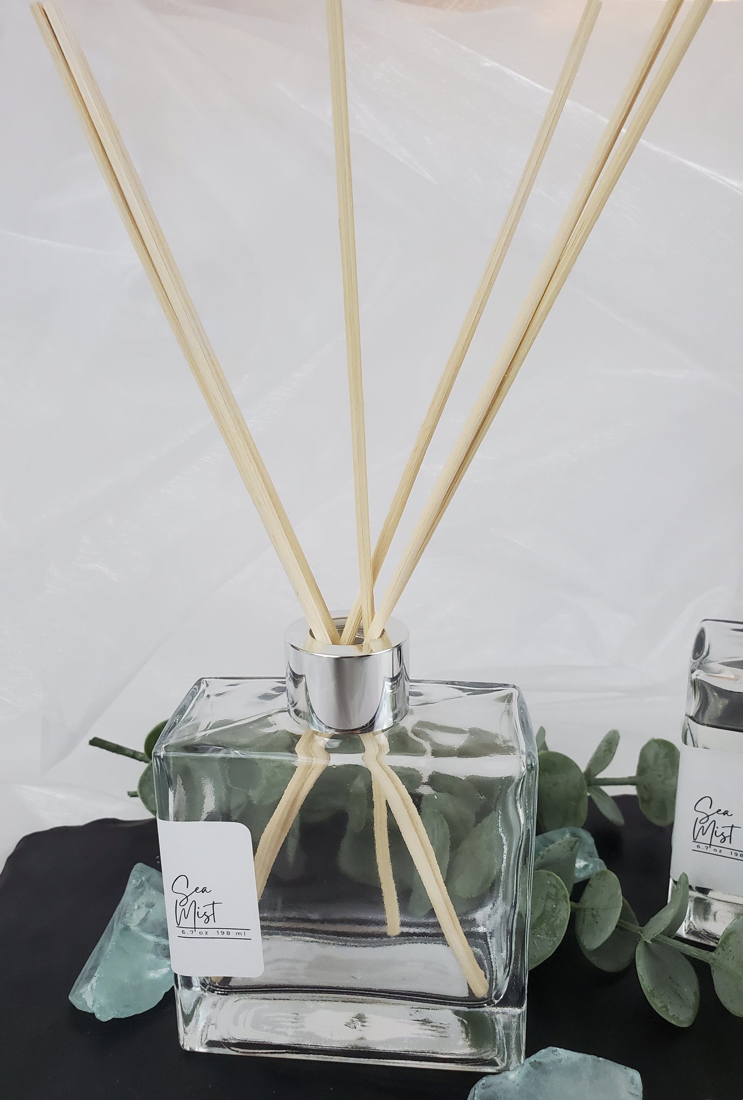 Sea Mist Clear Square Reed Diffuser 6.7 oz