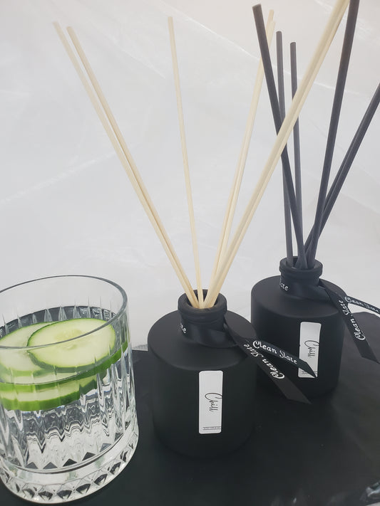 Chill scented Matte Black Round Reed Diffuser 6 oz