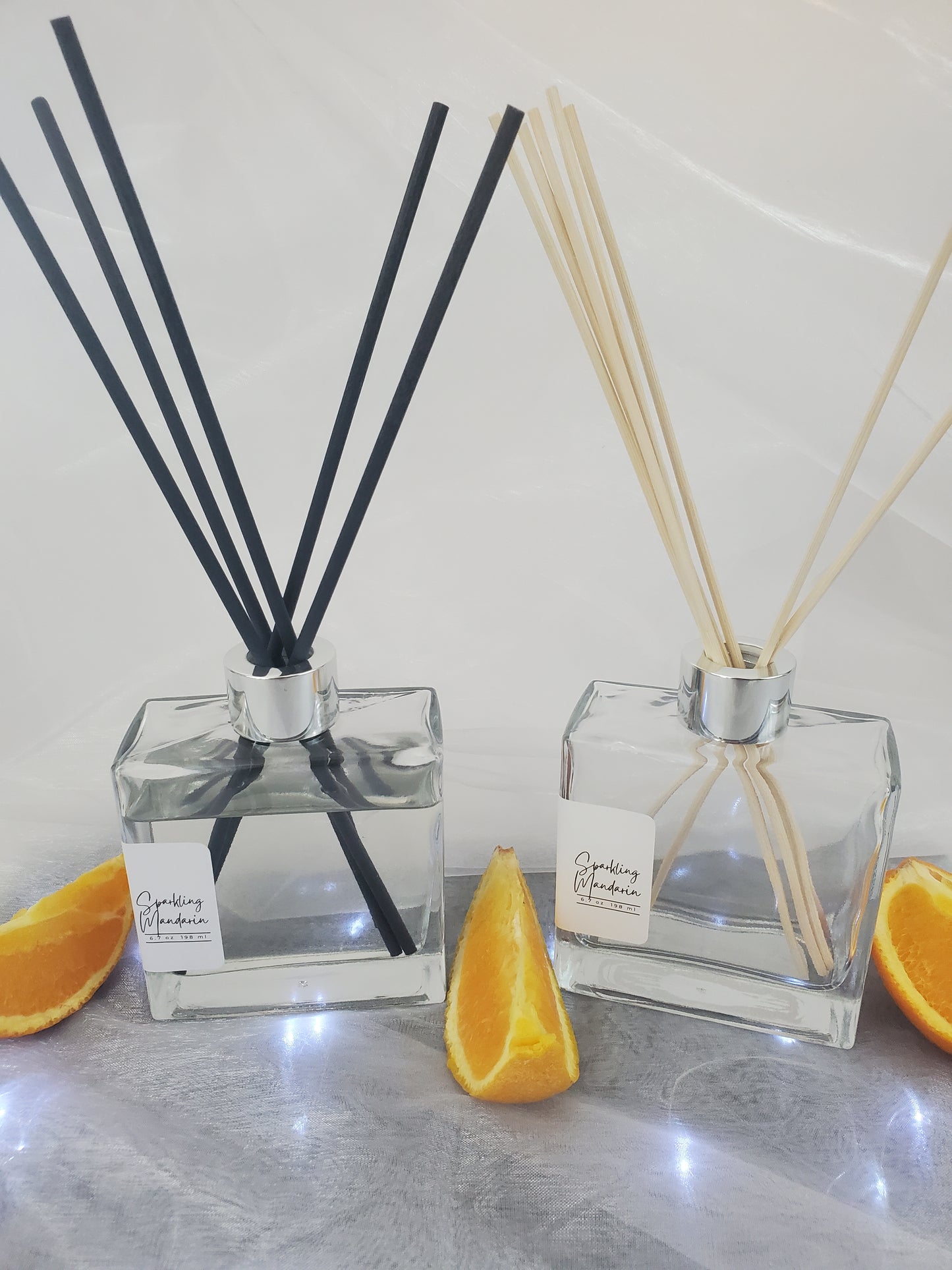 Sparkling Mandarin Clear Square Reed Diffuser 6.7 oz