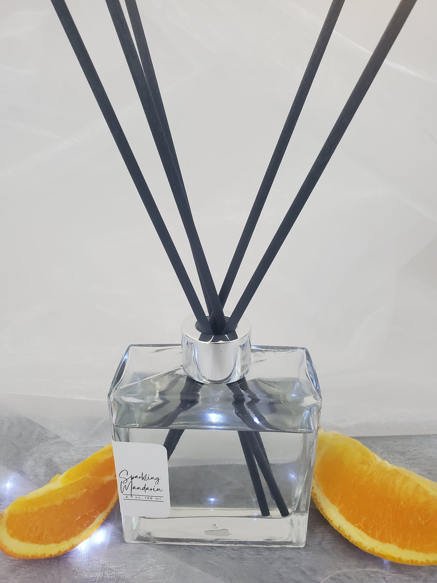 Sparkling Mandarin Clear Square Reed Diffuser 6.7 oz