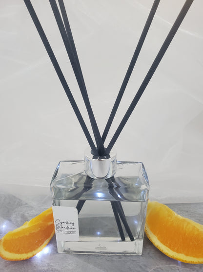 Sparkling Mandarin Clear Square Reed Diffuser 6.7 oz