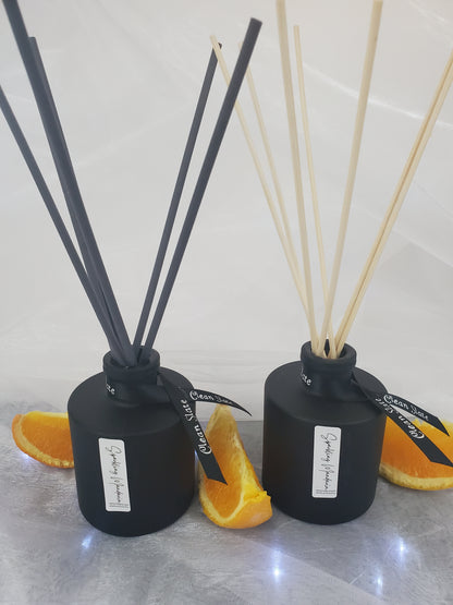 Sparkling Mandarin Black Round Reed Diffuser 6 oz