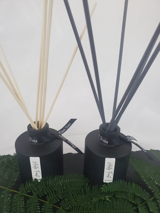 Misty Forest Matte Black Round Reed Diffuser 6 oz