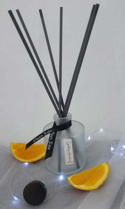 Sparkling Mandarin Frosted Round Reed Diffuser 6 oz