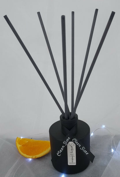 Sparkling Mandarin Black Round Reed Diffuser 6 oz