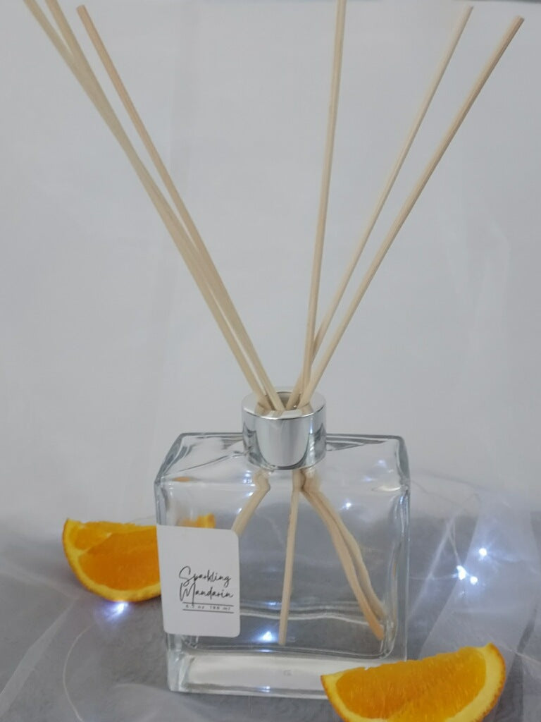 Sparkling Mandarin Clear Square Reed Diffuser 6.7 oz