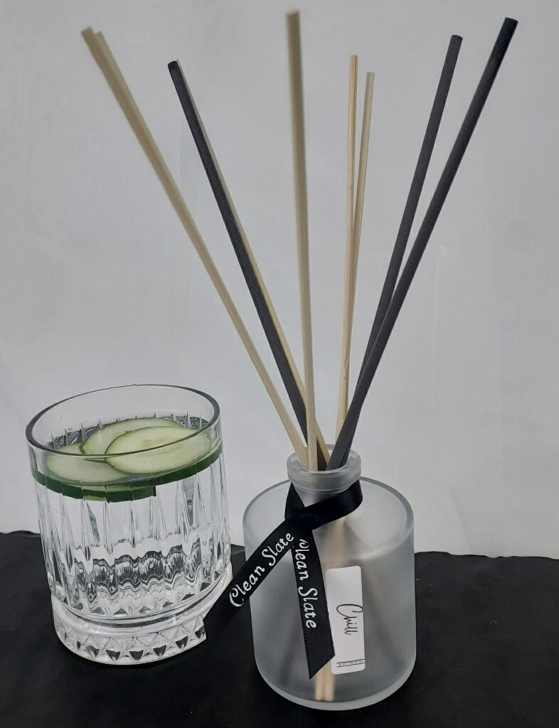 Chill scented Frosted Round Reed Diffuser 6 oz