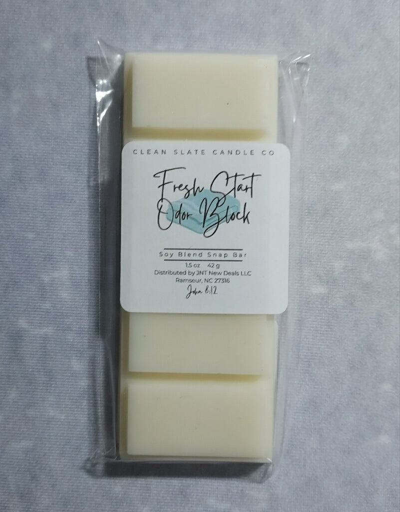 Fresh Start Odor Block Snap Bar - 1.5 oz | Clean Slate Candle Co