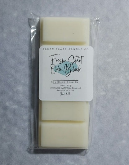 Fresh Start Odor Block Snap Bar - 1.5 oz | Clean Slate Candle Co