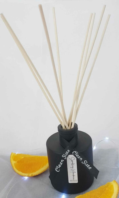 Sparkling Mandarin Black Round Reed Diffuser 6 oz